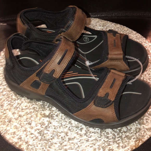 ecco mens leather sandals